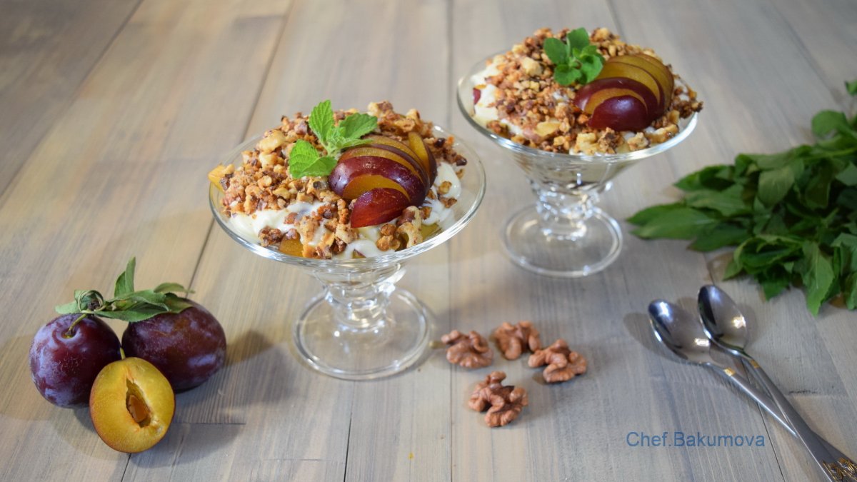 Десерт с грецкими орехами