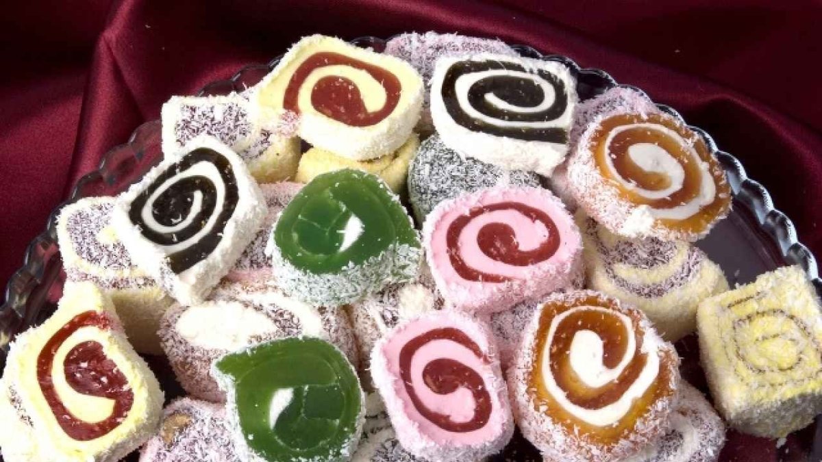 Турецкий Рахат-лукум в рулетах
