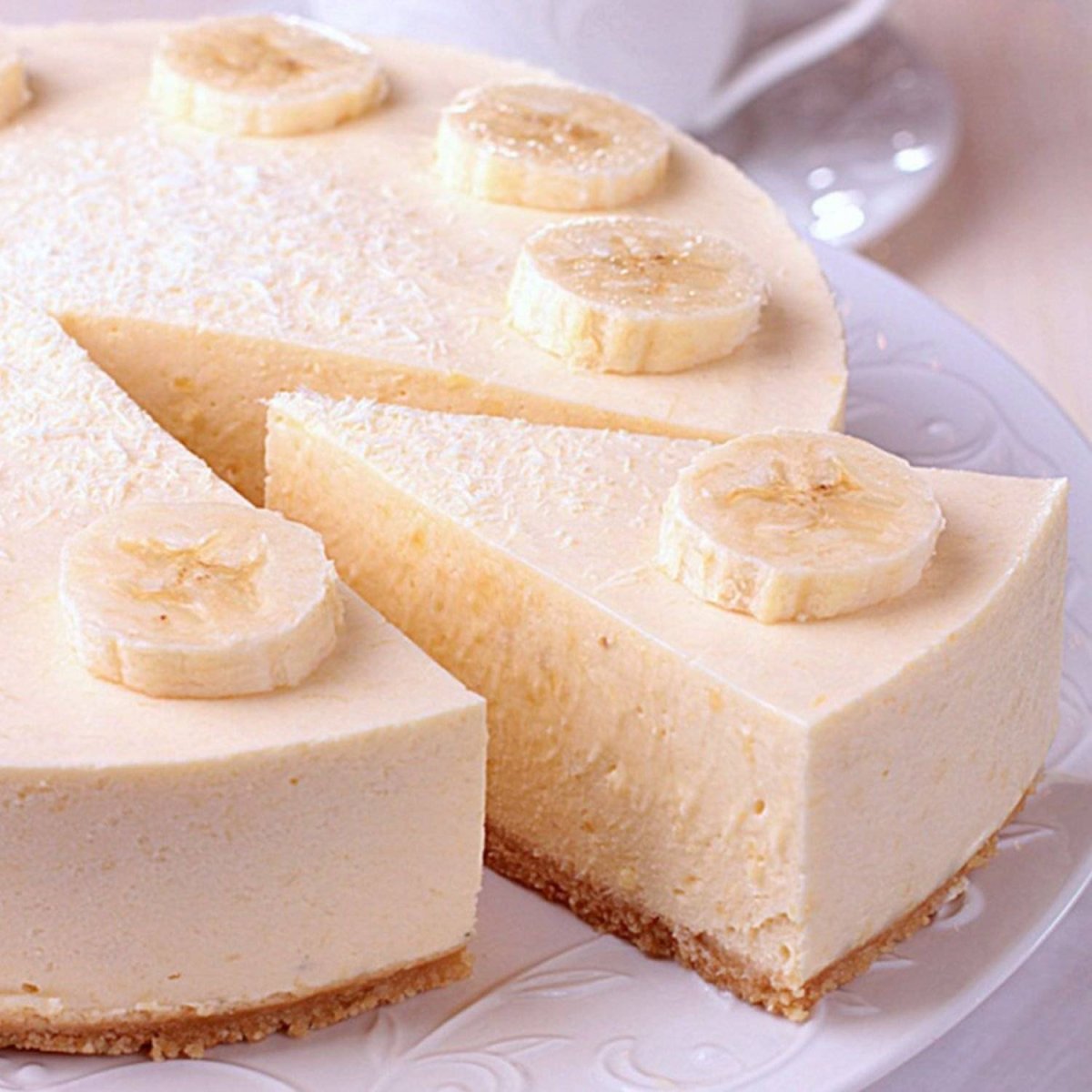 Бананово творожный десерт