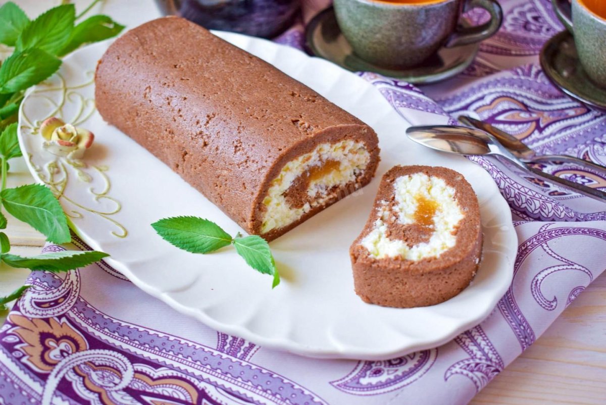 Десерт из ряженки и какао без желатина