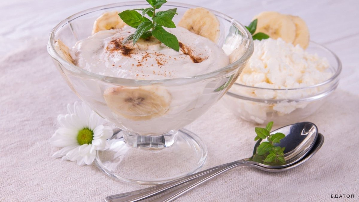 Десерт из творога сметаны и сгущенки