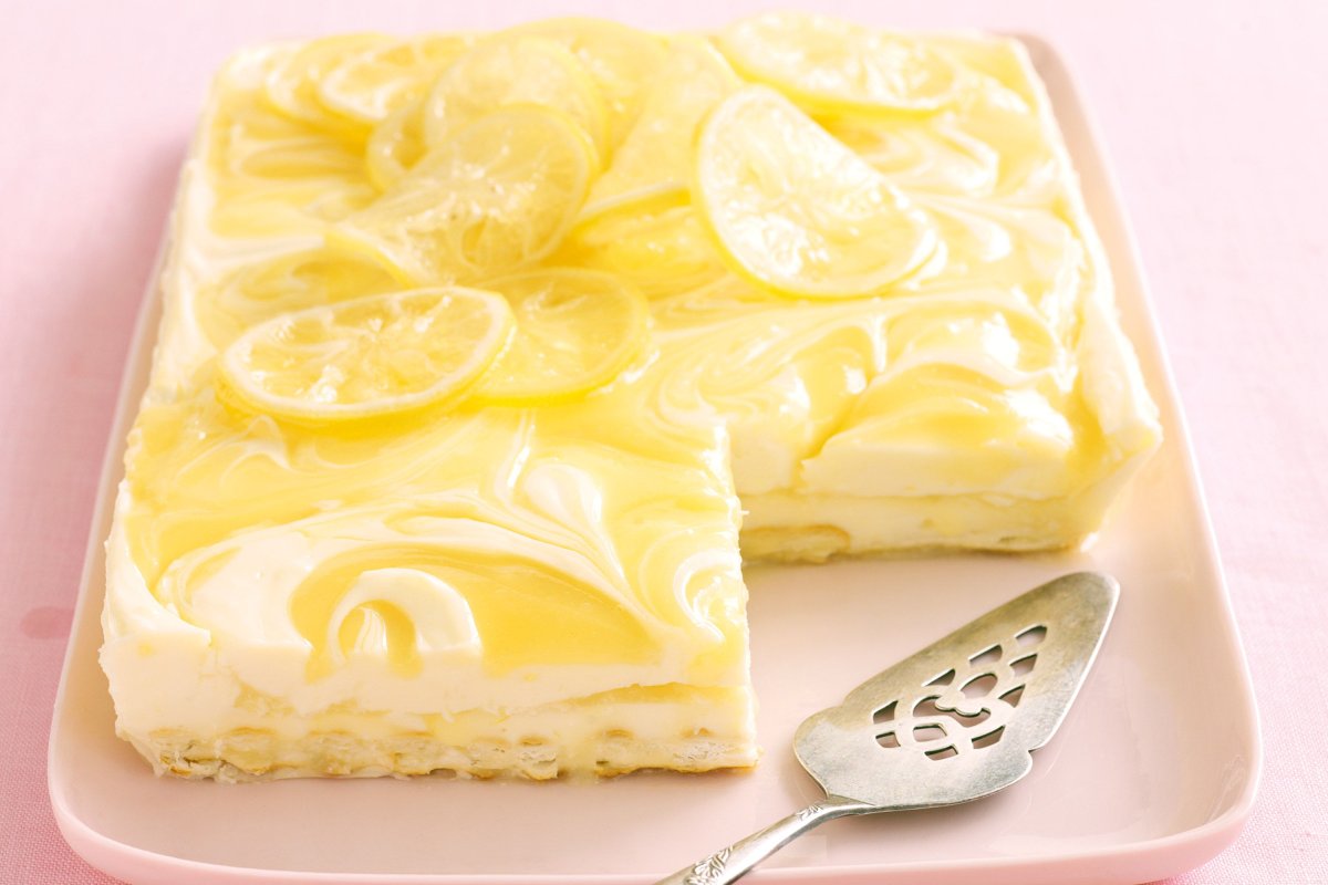 Лимонный десерт без выпечки