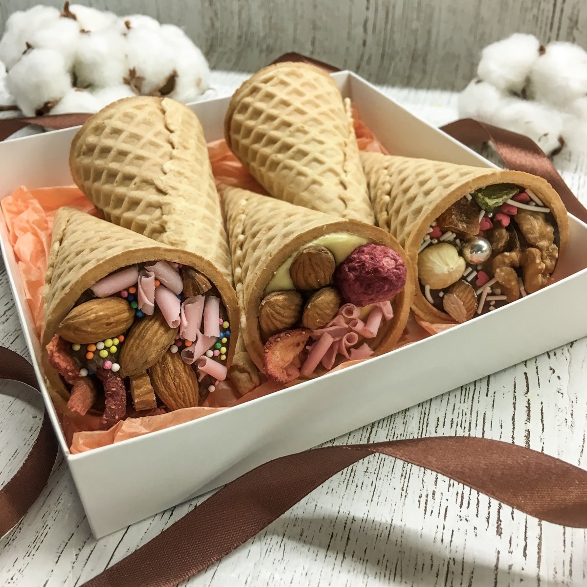 Вафельные рожки