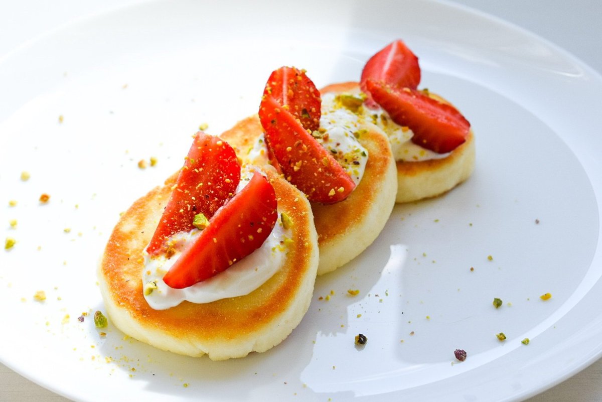 Сырники с клубничным соусом