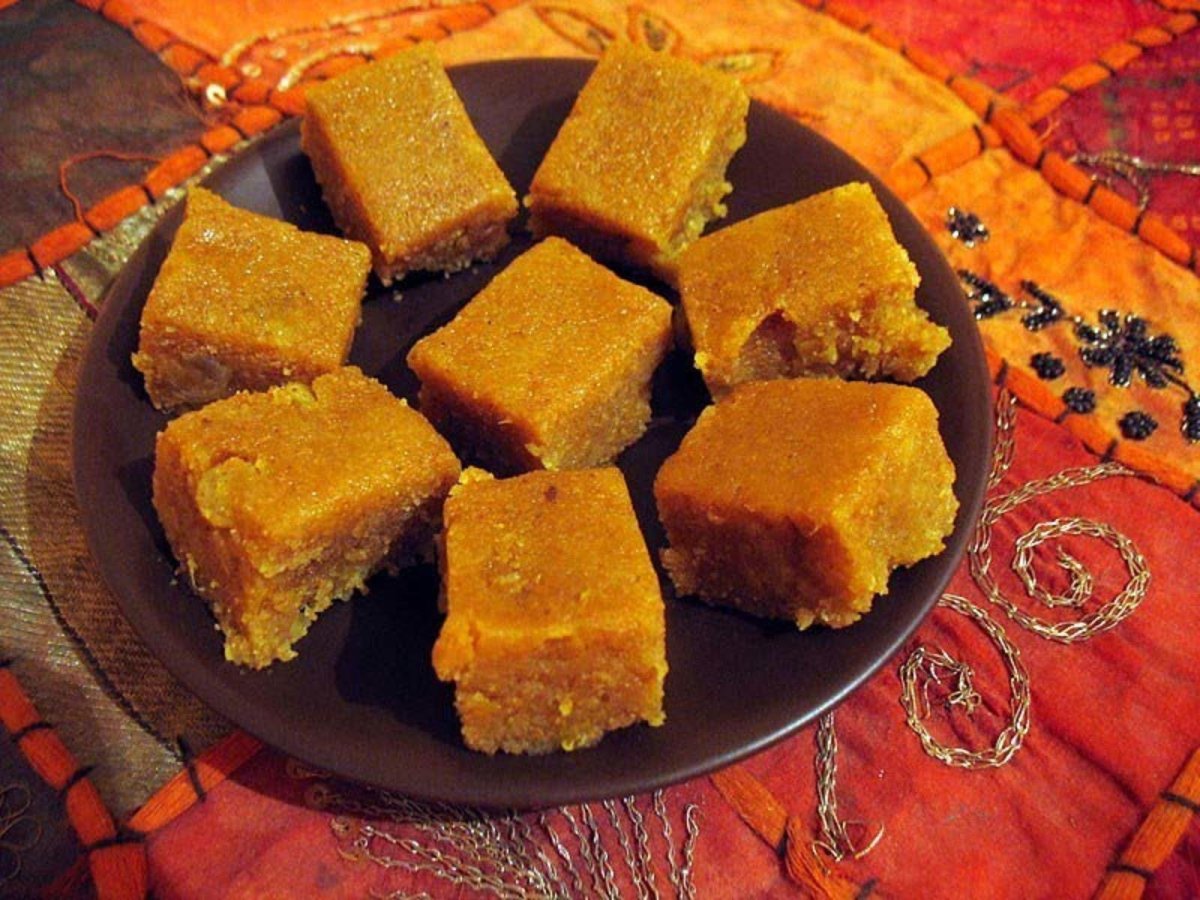 Индийская сладость из манки халава