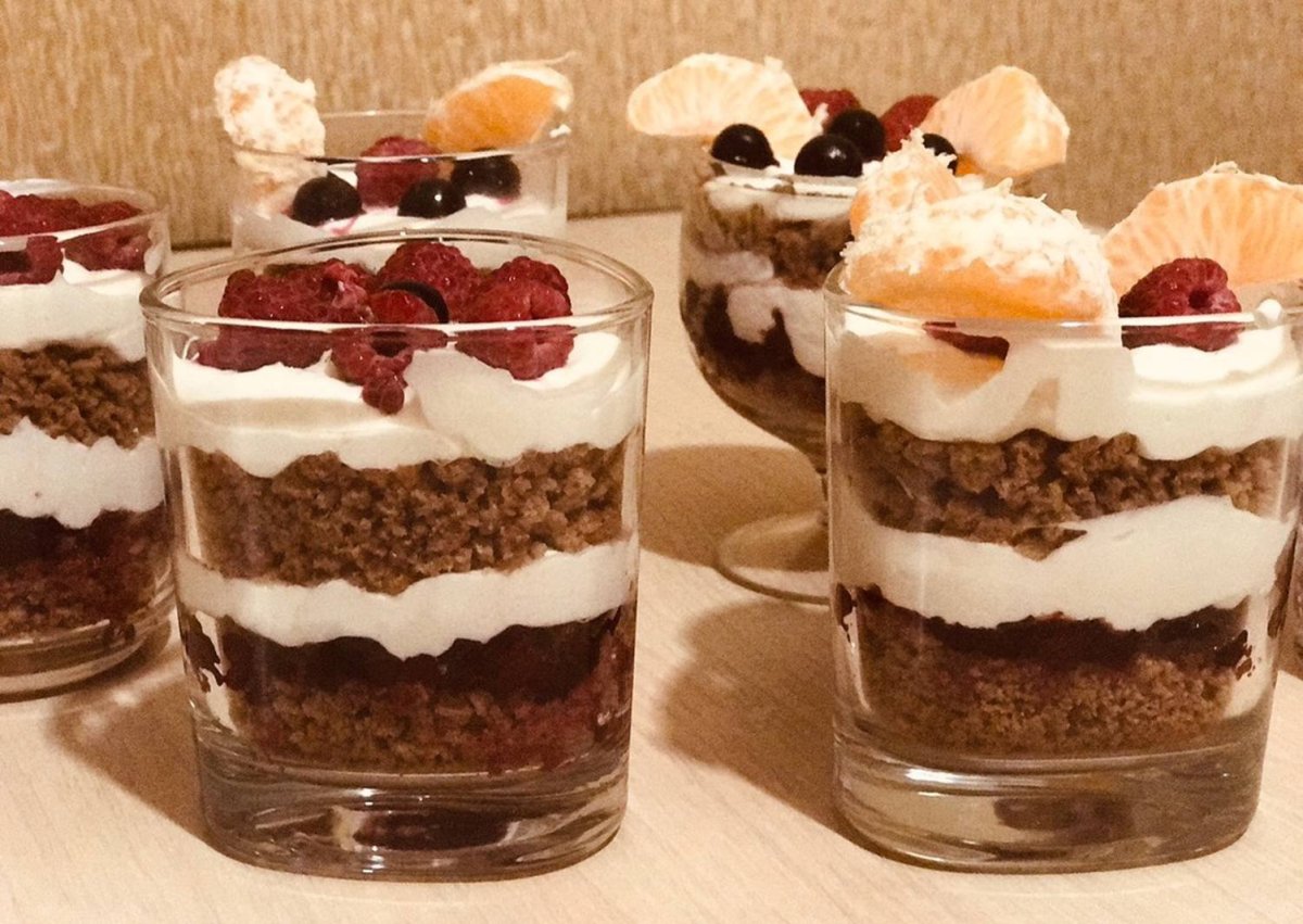 Десерт с творогом и маскарпоне