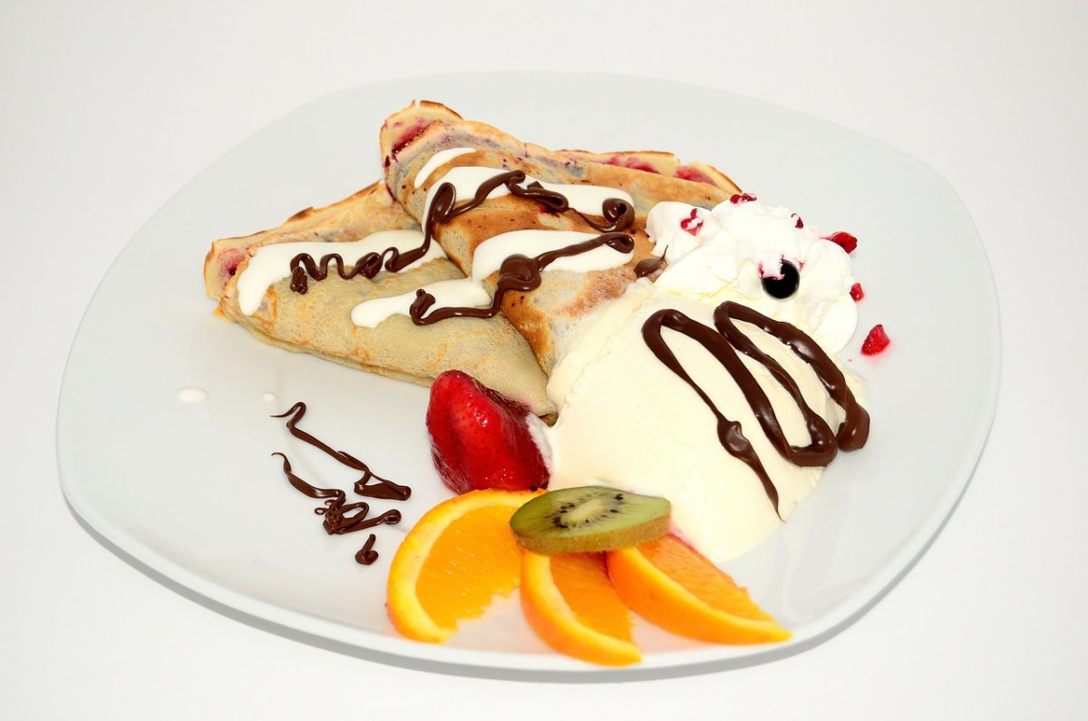 Блинчики с черникой