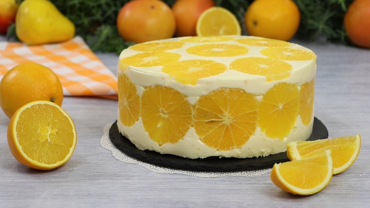 Десерт с мандаринами