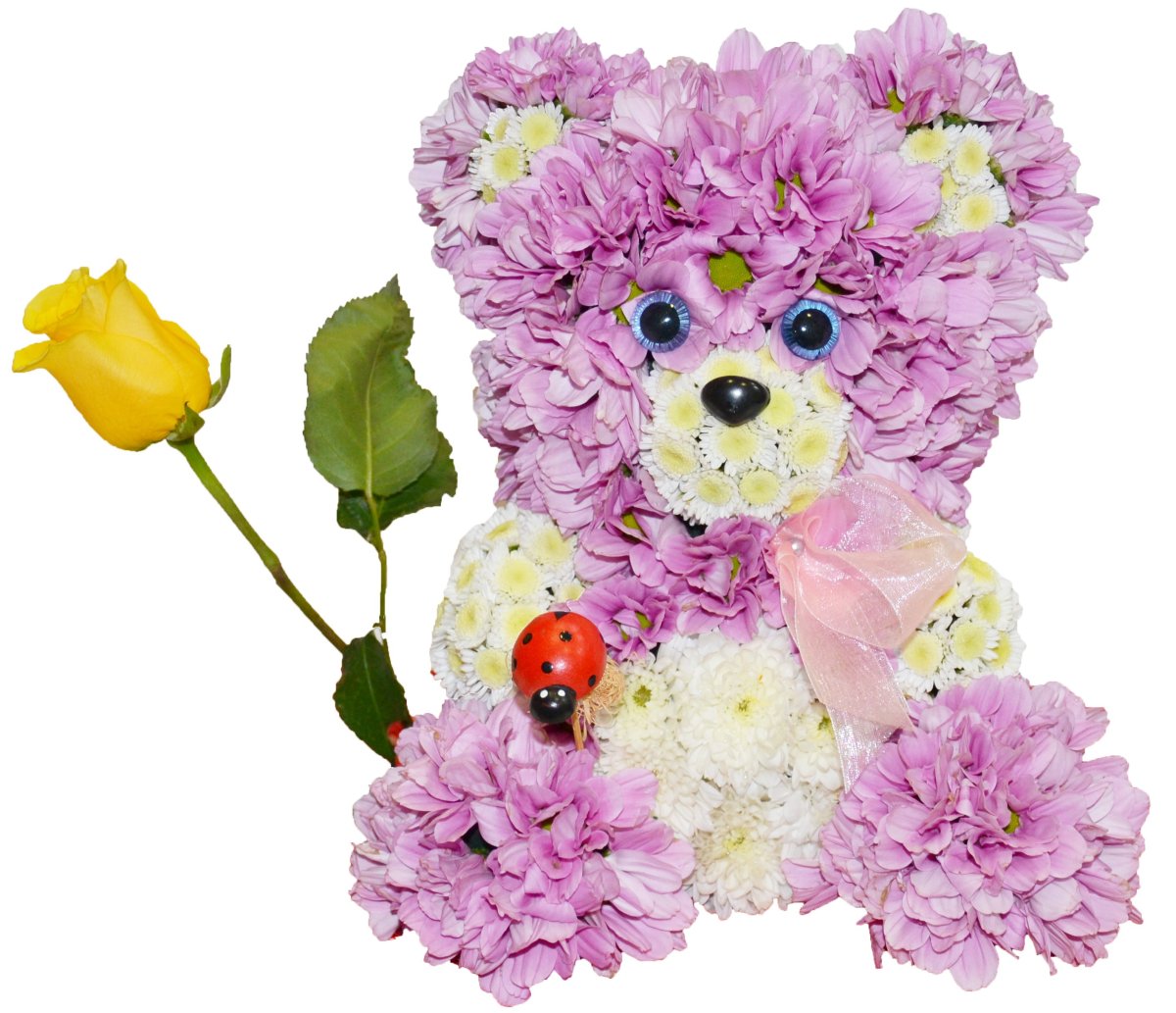 Мишки из лепестков