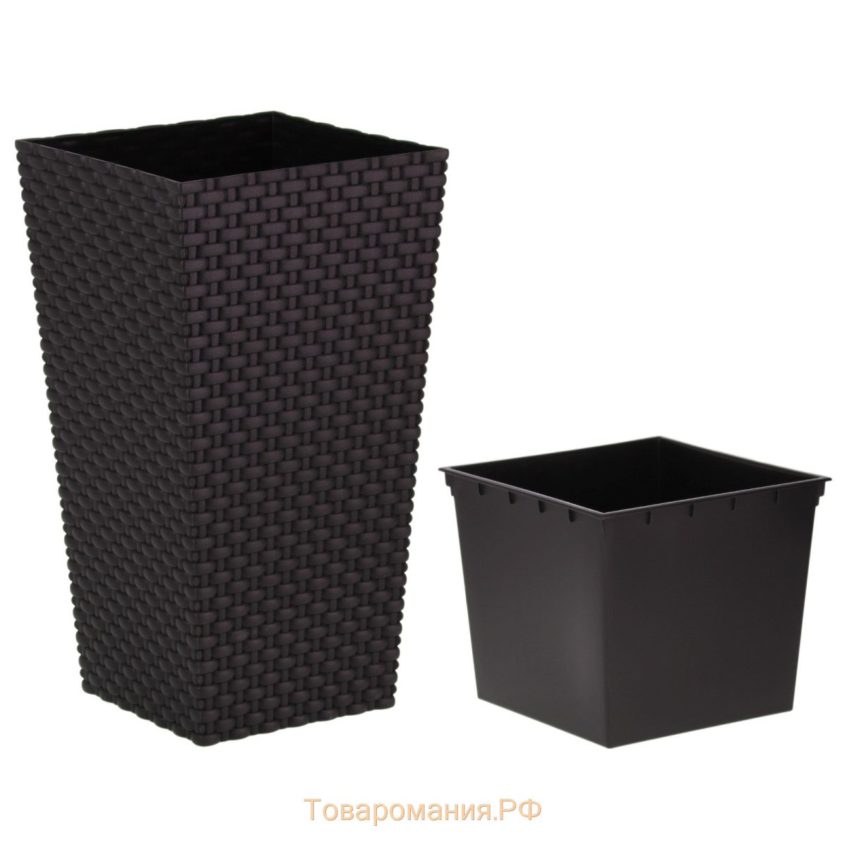 Кашпо idea ротанг 260х260х457мм