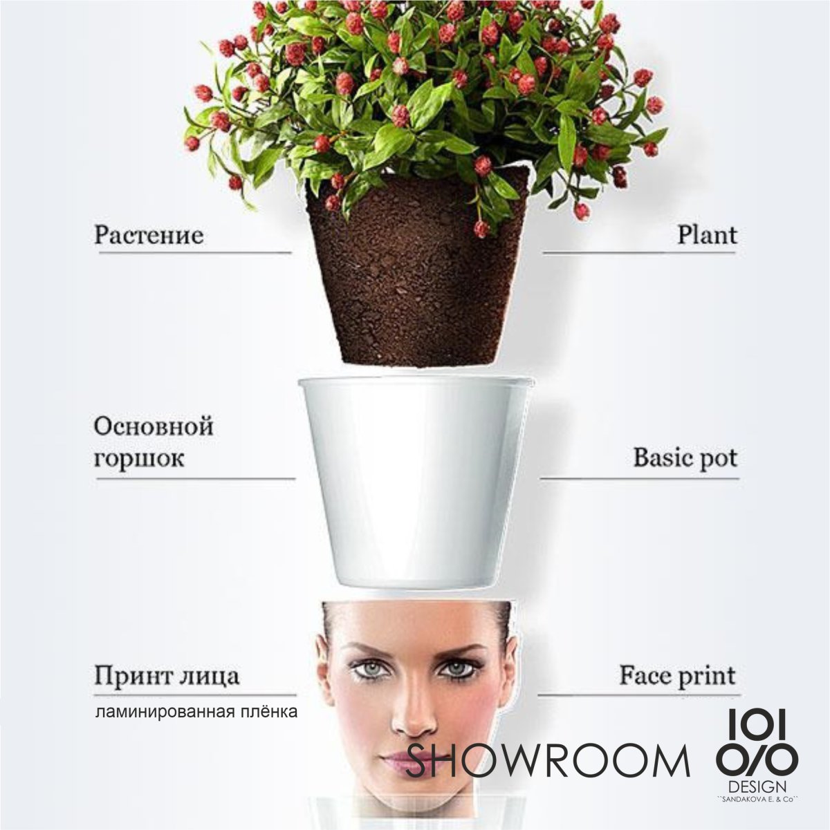 Горшок для цветов face