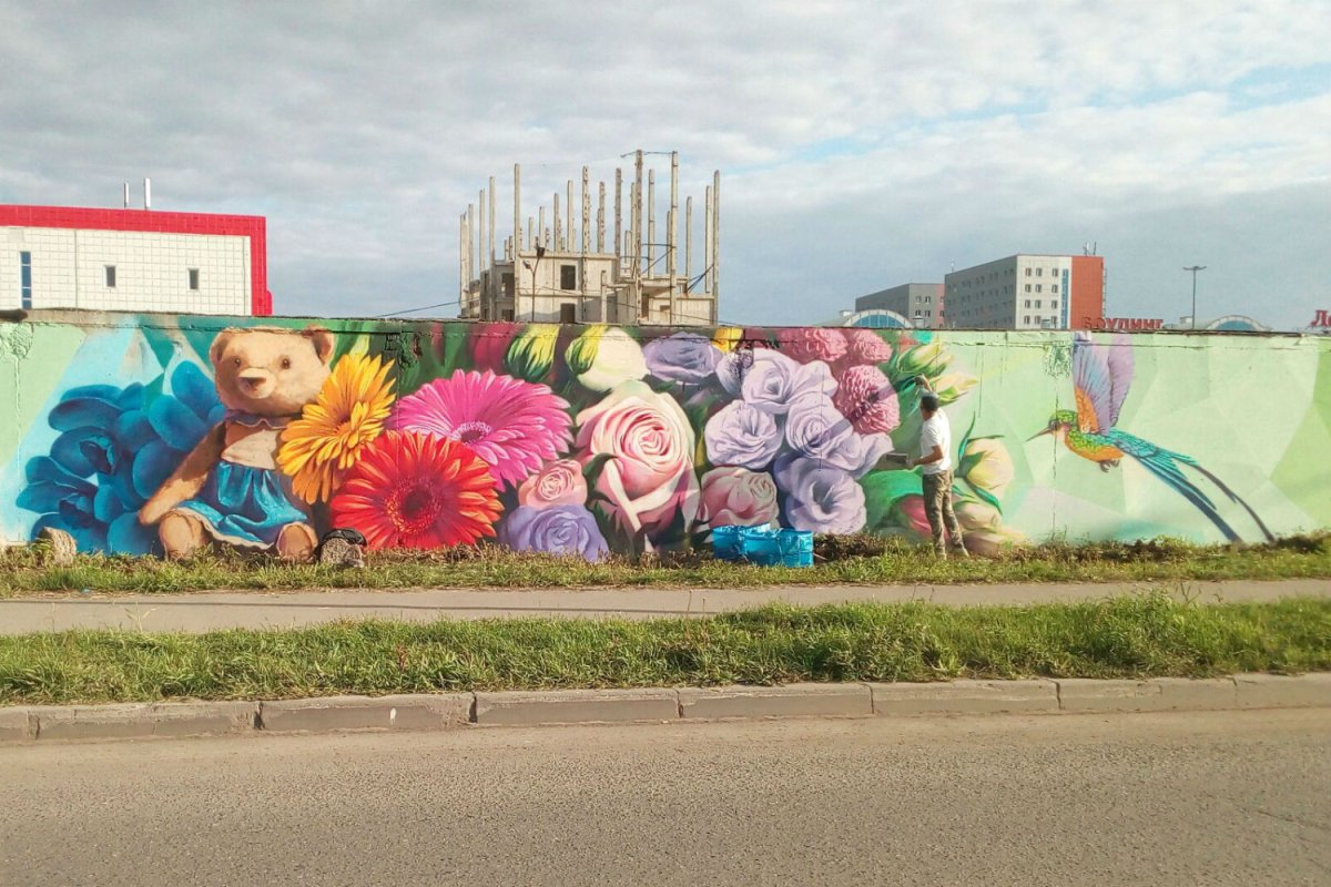 Граффити стрит арт Омск