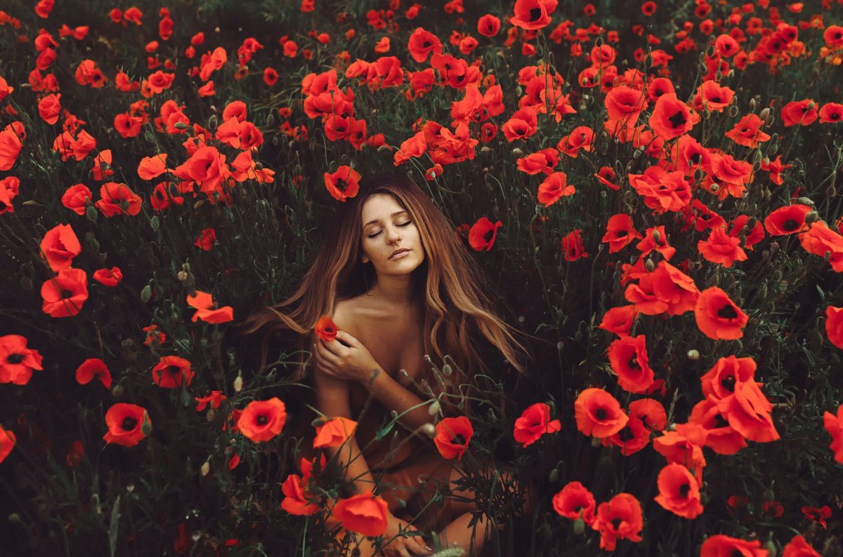 Фотосессия в цветах