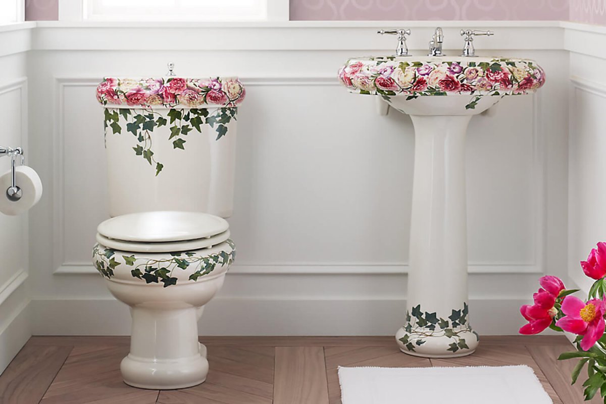 Раковина 64.1 см kohler Peonies & Ivy k-14270-PS