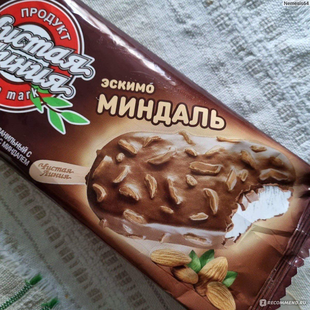 Мороженое чистая линия в шоколадной глазури