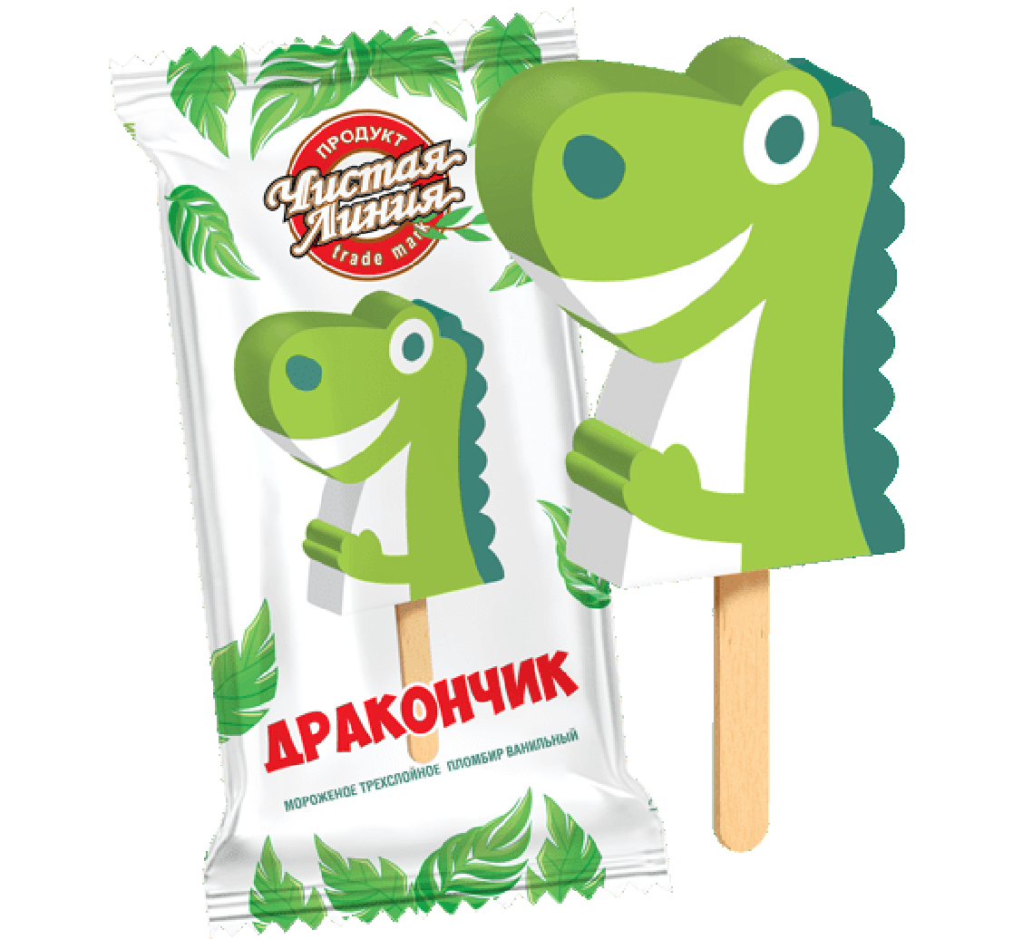 Мороженое эскимо дракончик чистая линия