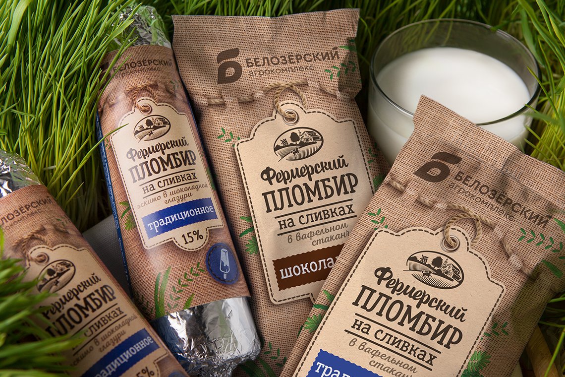 Фисташковое мороженое в коробке