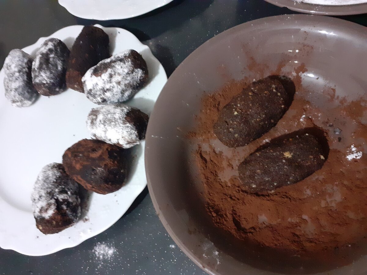 Картошка из сухарей и какао