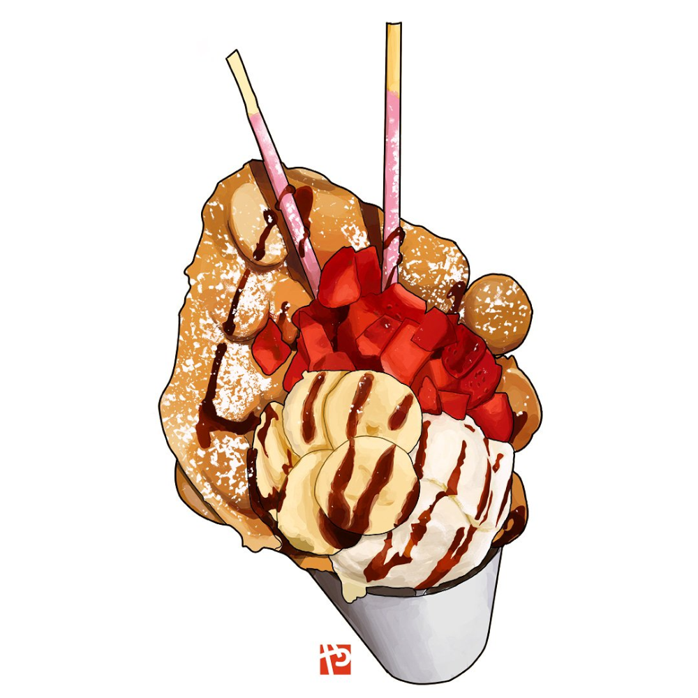 Мороженое Bubble Waffle