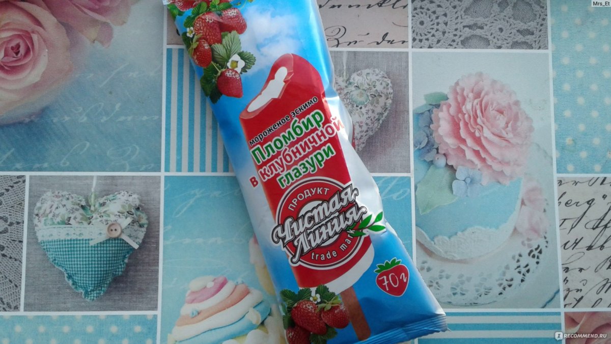 Чистая линия эскимо клубничное