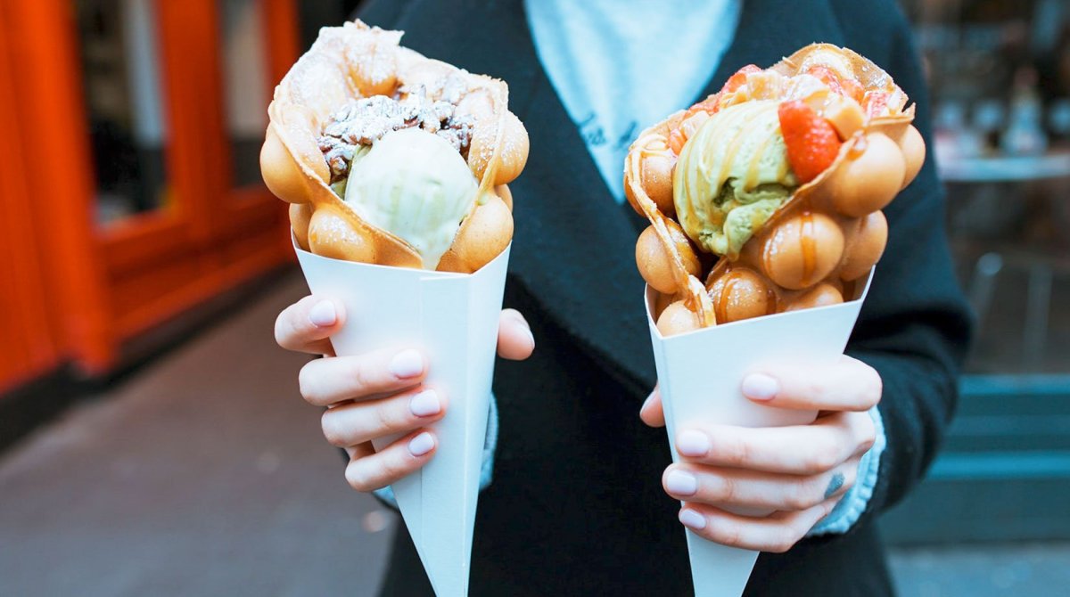 Мороженое Bubble Waffle