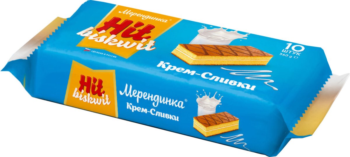 Бисквиты Мерендинки крем-брюле, Южуралкондитер, 360 гр.
