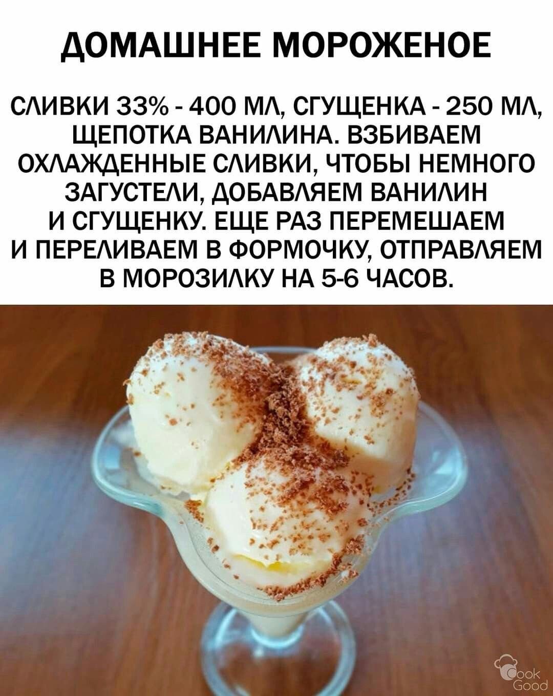 Мороженое без сливок и сгущенки