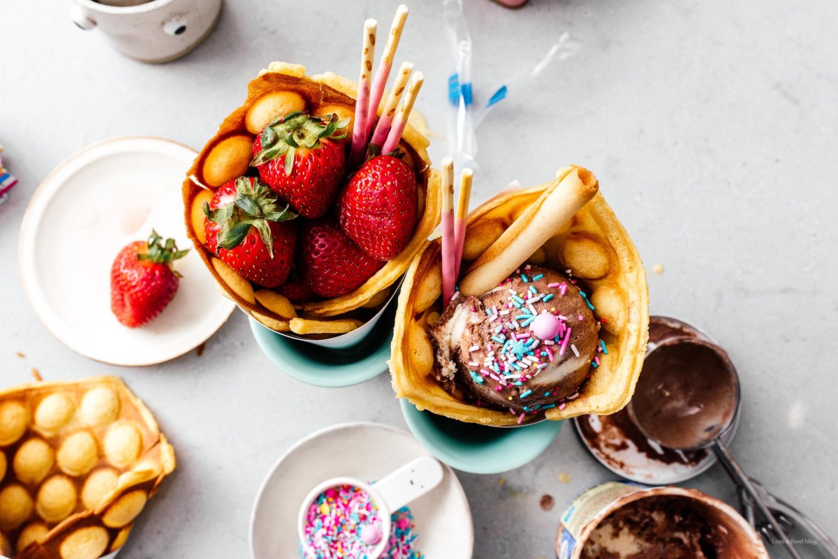 Bubble Waffle Ice Cream