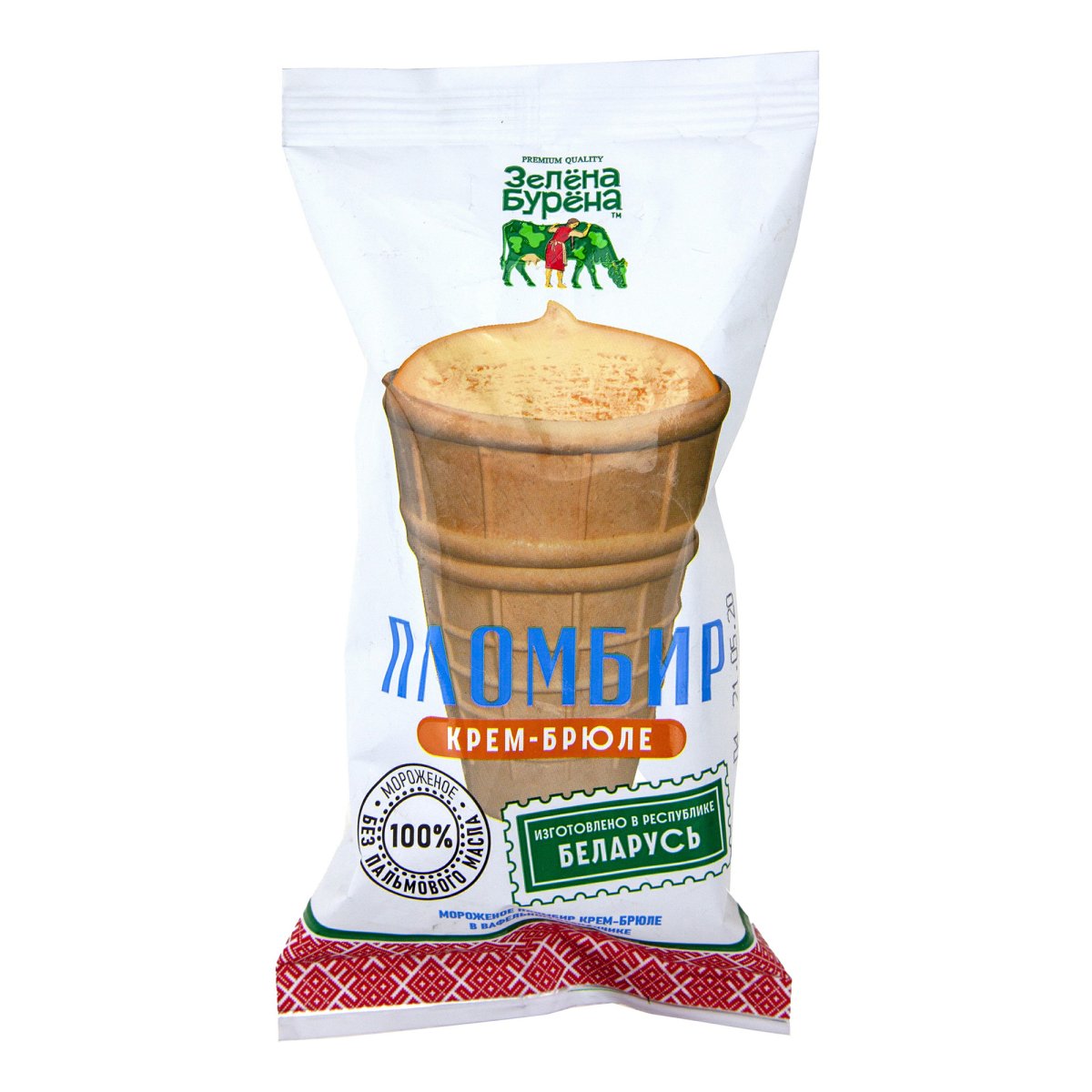 КИЗК 1000г пломбир кр/бр морож