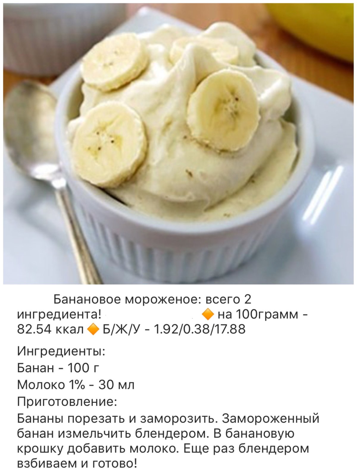 Банановое мороженое ПП