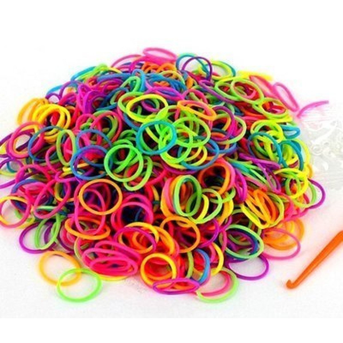 Резинки для плетения Elastic/Loom Band 600 фруорисцентный