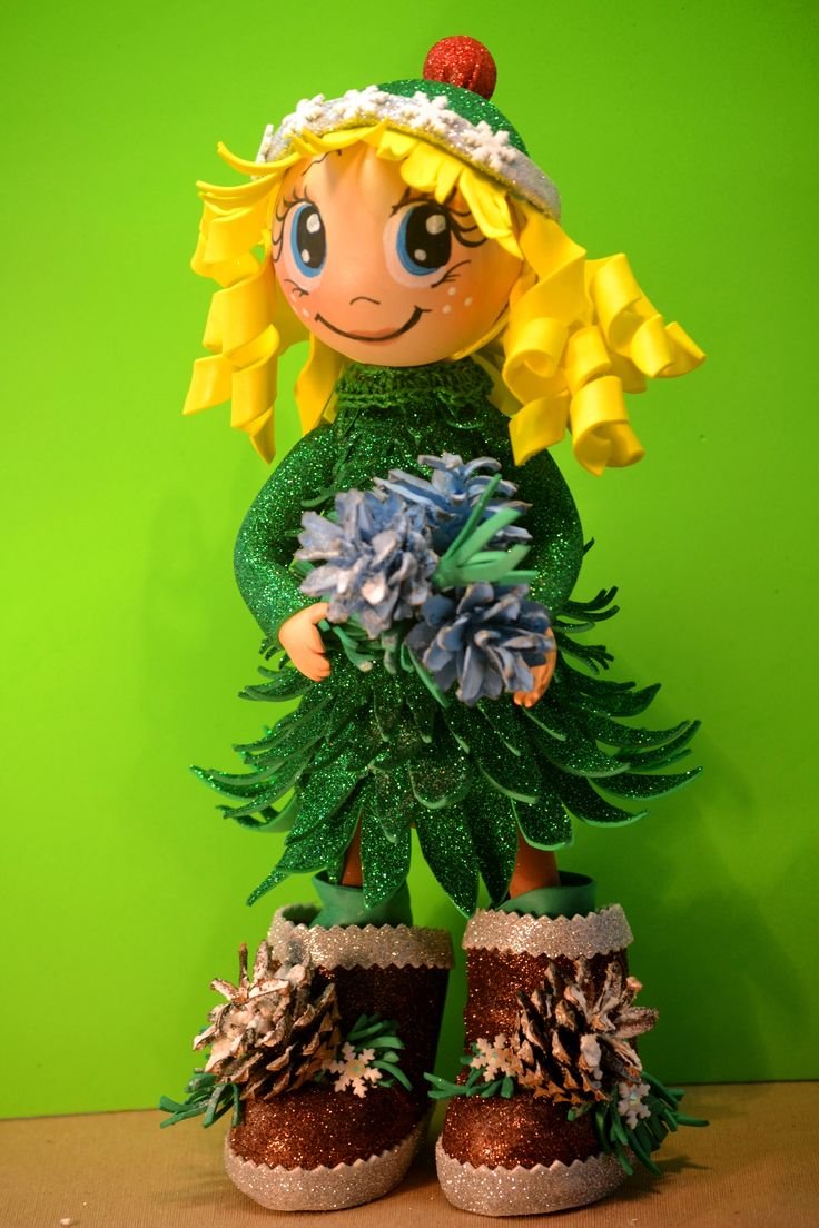 Кукла елочка из фоамирана