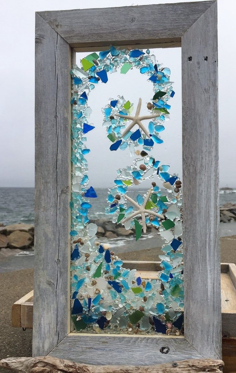 Декор из морских стеклышек