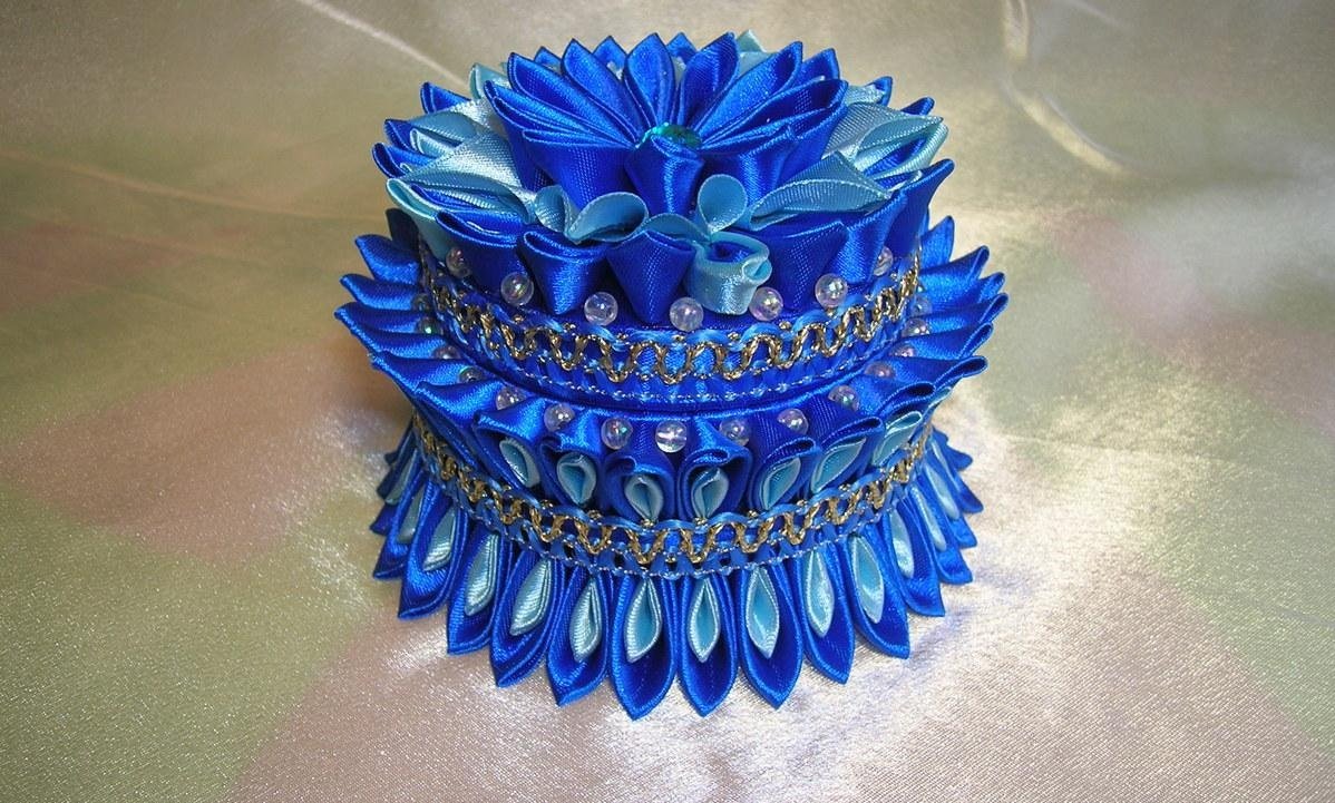 Шкатулка канзаши