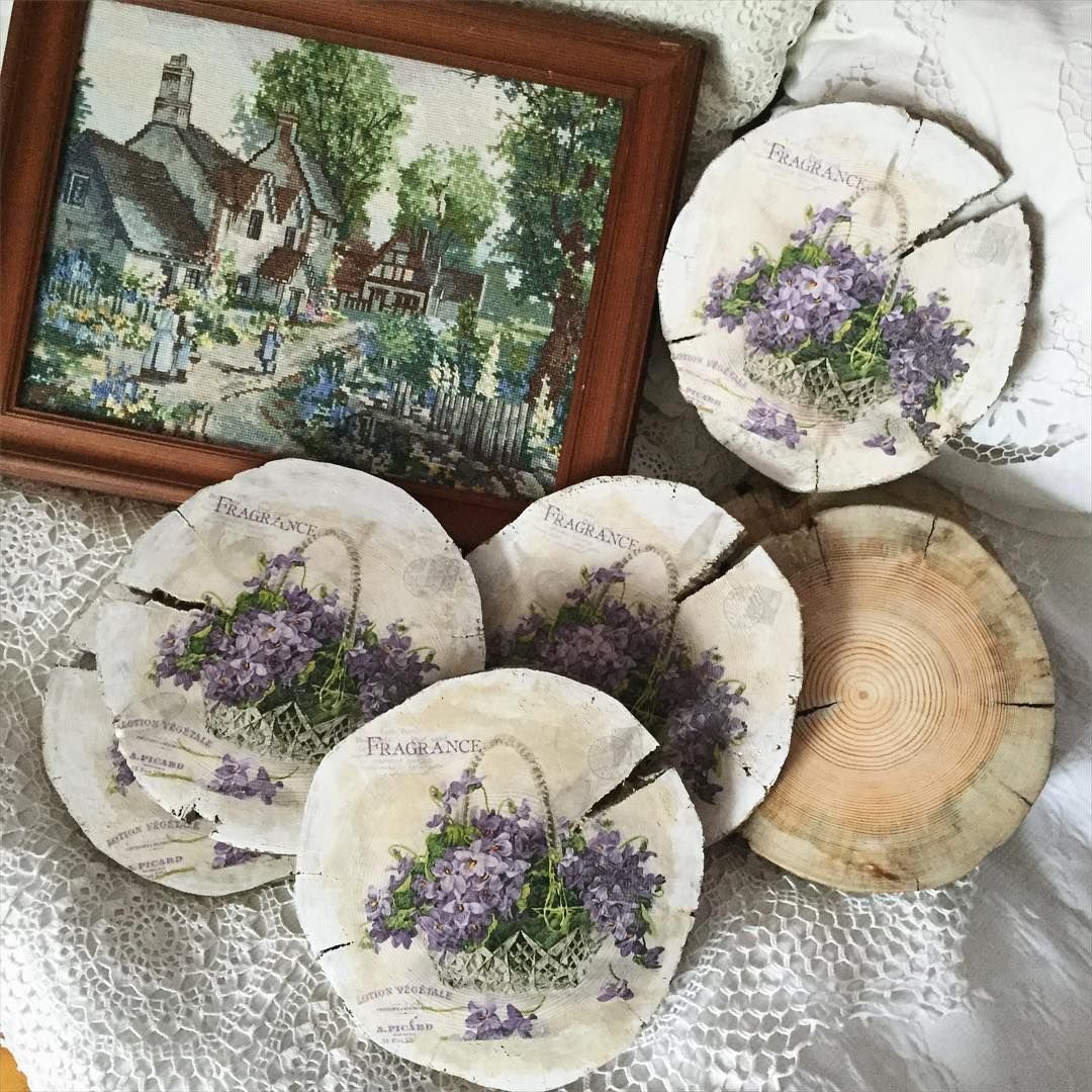 Спилы дерева для декупажа