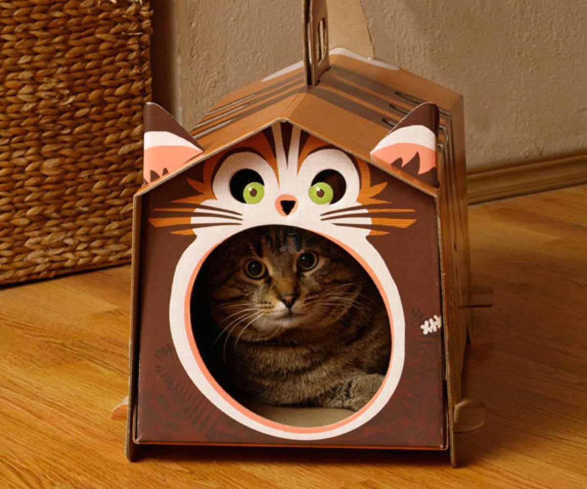 Поделки из картона котики