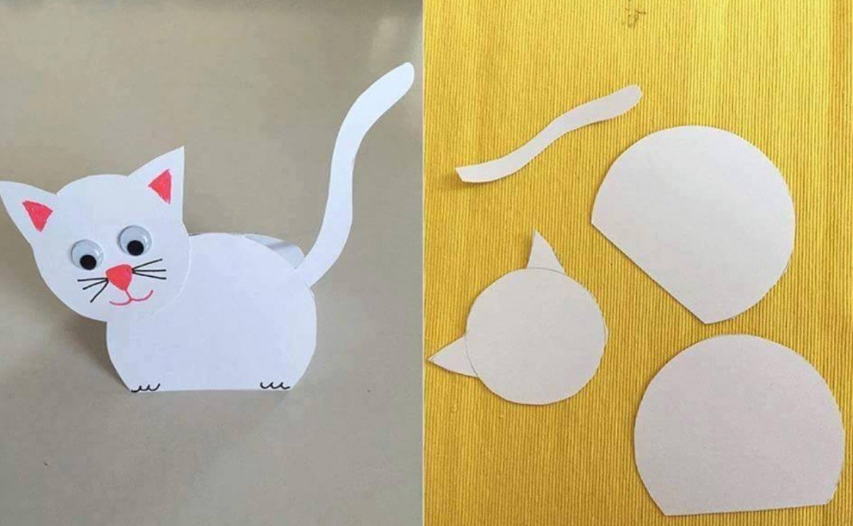 Поделка кошка из бумаги