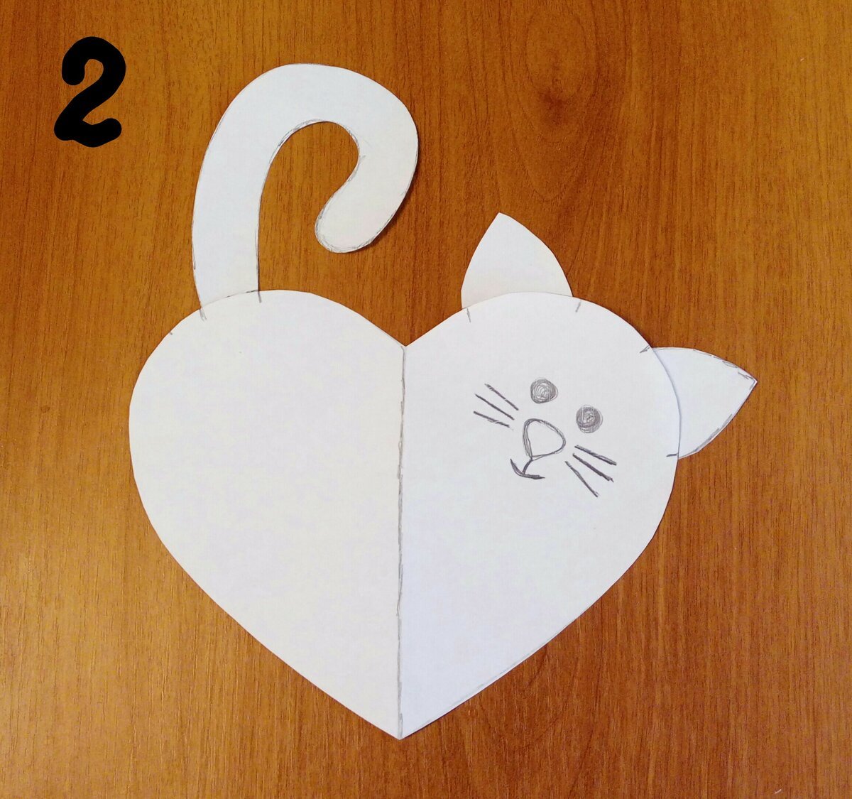 Поделка кот из бумаги