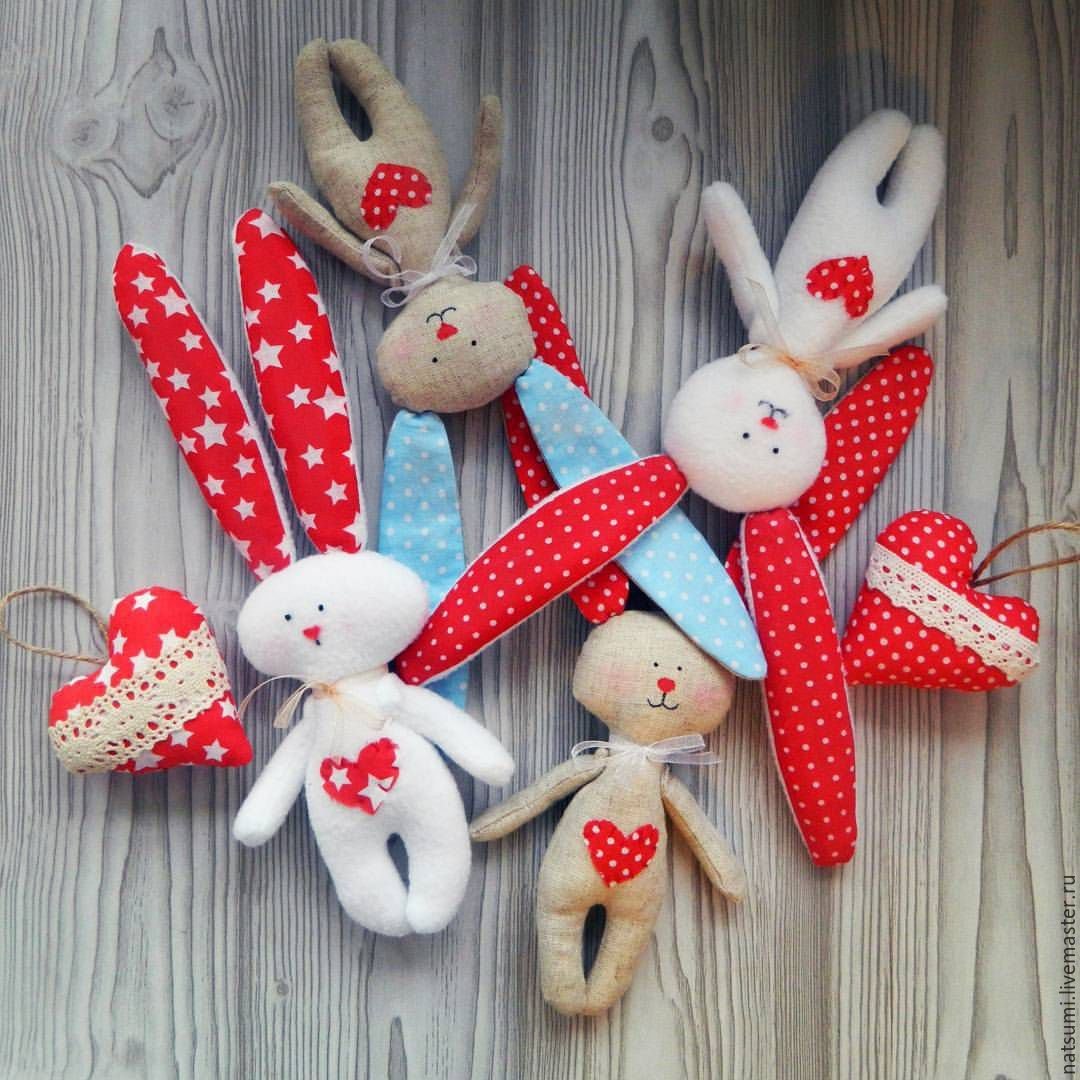 Рождественский кролик из фетра