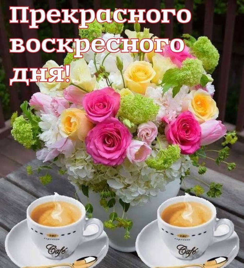 Утренние цветы с пожеланиями