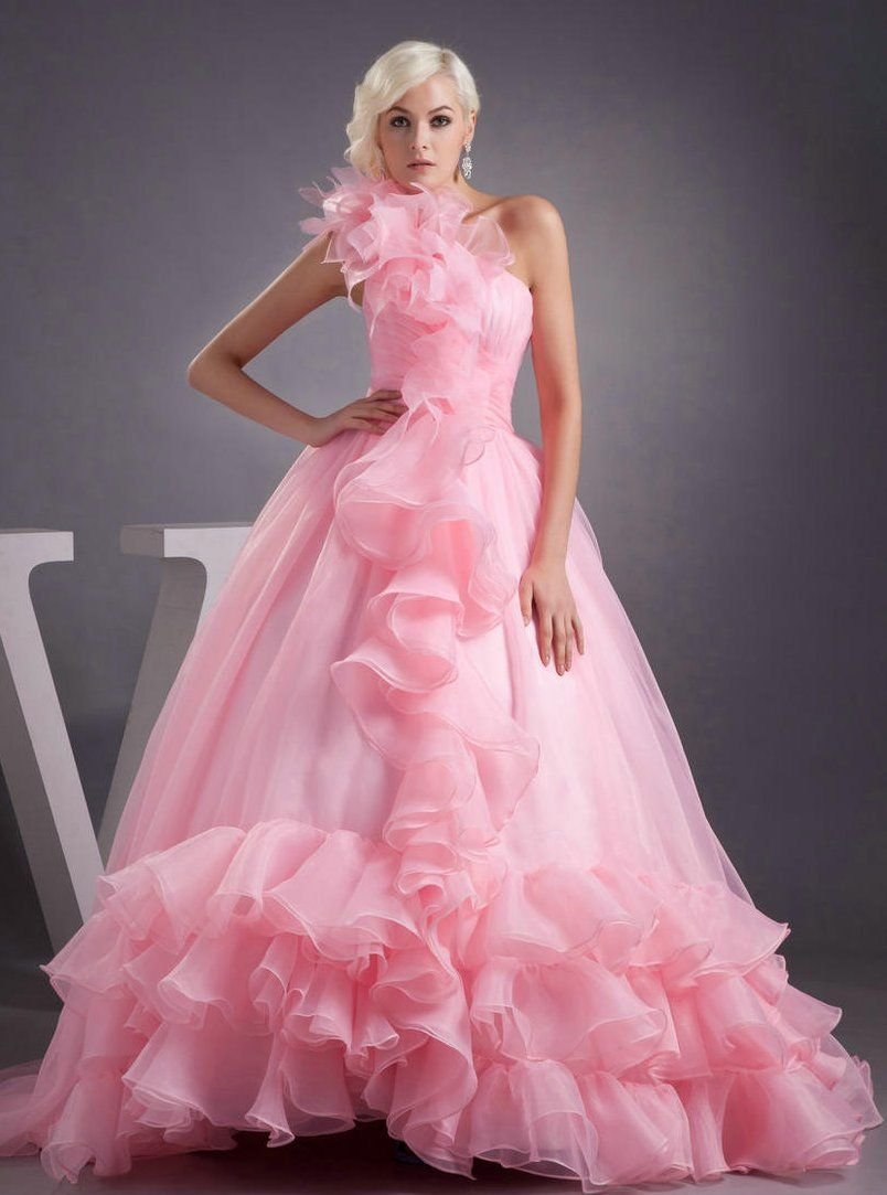 Ball Gown Свадебные платья розовое платье