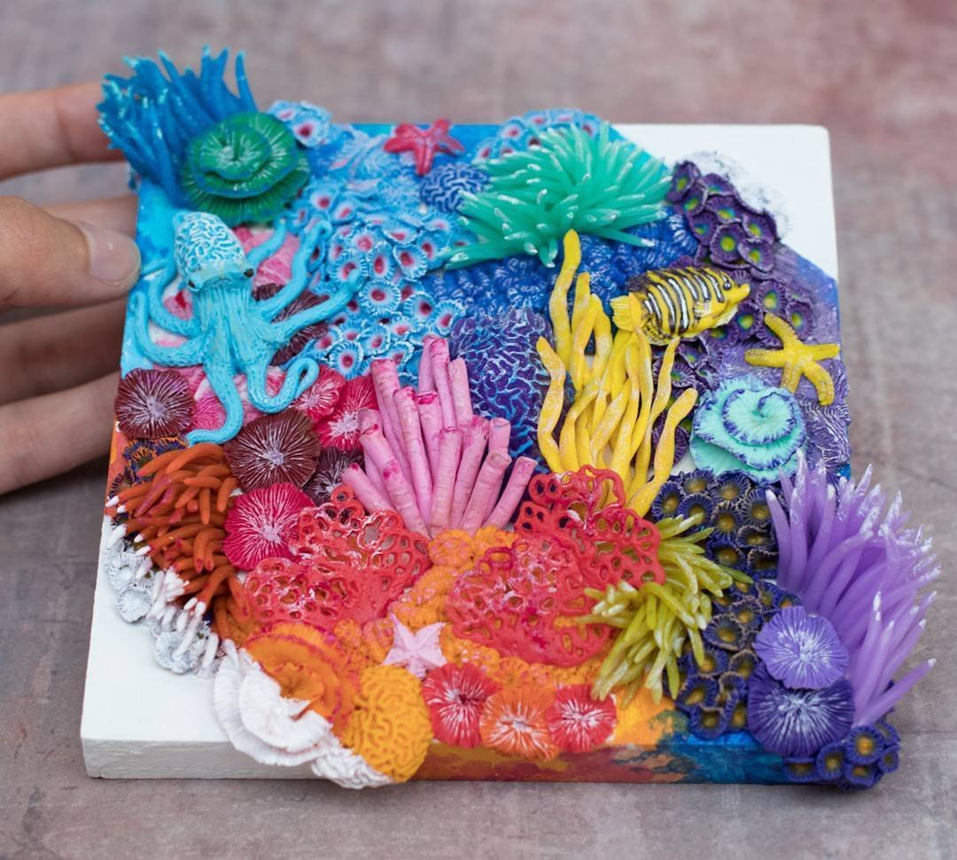 Коралловый риф из полимерной глины