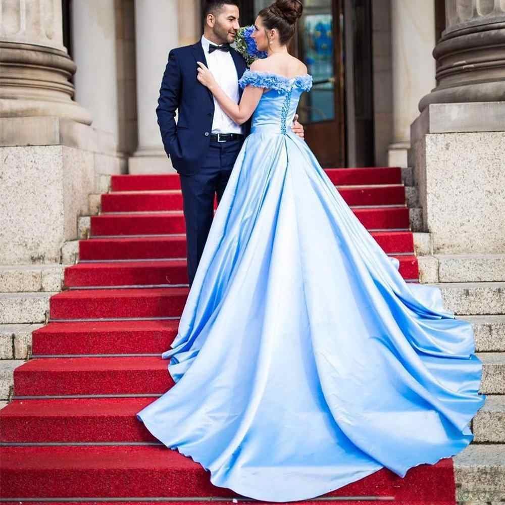 Свадебное платье в голубых тонах