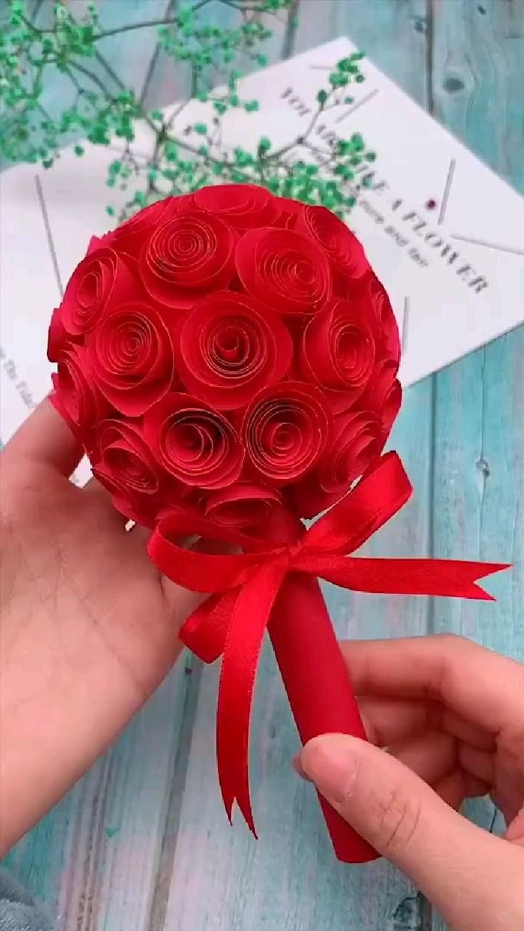 Подарки из бумаги роза