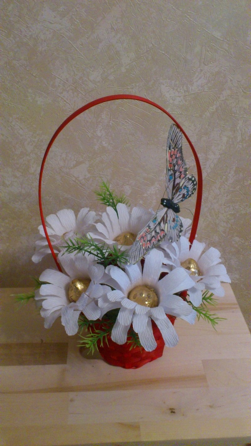 Букет из конфет простой