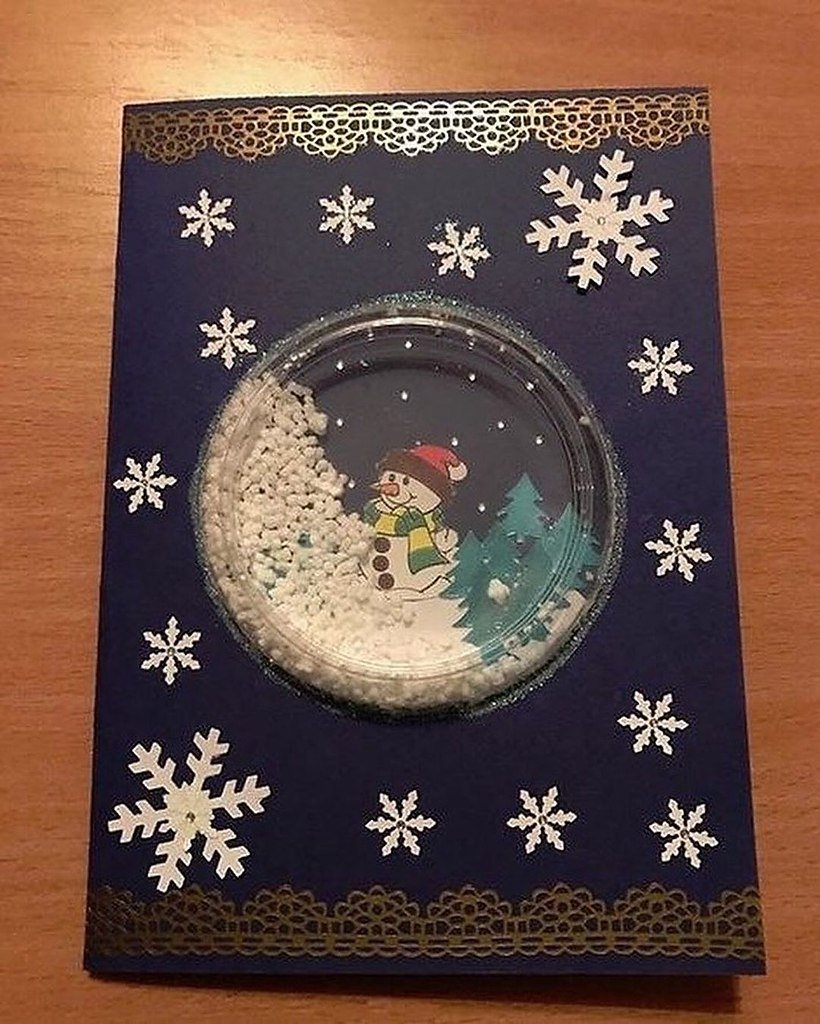 Поделка Новогодняя открытка своими руками