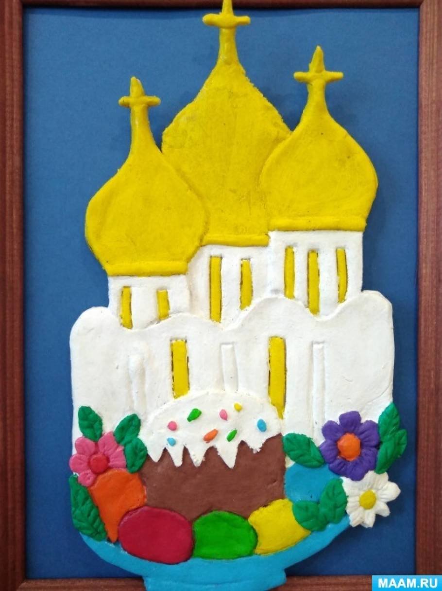 Панно из соленого теста к Пасхе