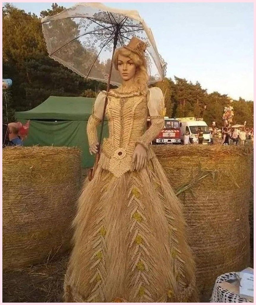 Платье из сена своими руками