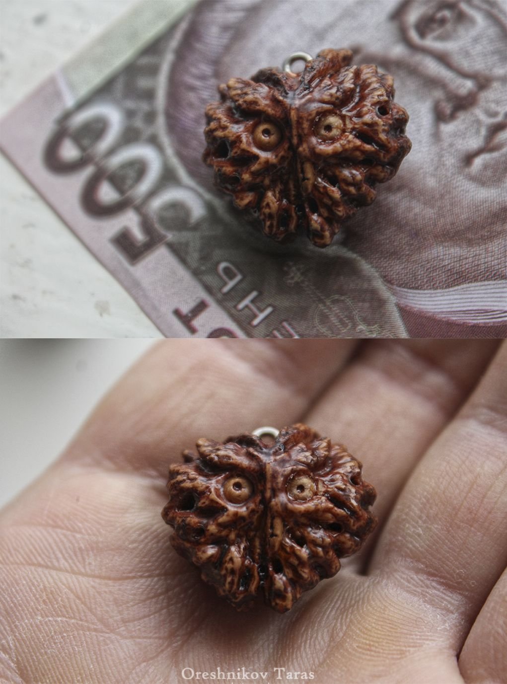 Амулет замок из персиковой косточки