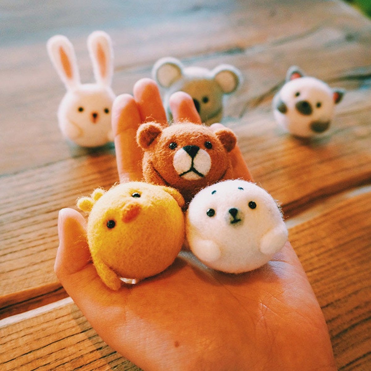 Лёгкие игрушки из шерсти